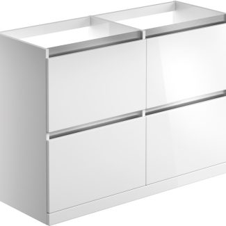 Malte 1200mm Floor Standing Basin Unit Run (No Top) - White Gloss