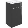 Meja 510mm Floor Standing 2 Door Basin Unit & Basin - Anthracite Gloss