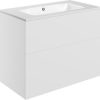 Gabriel 815mm Wall Hung 2 Drawer Basin Unit & Basin - Matt White