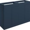 Gabriel 1180mm Floor Standing 4 Door Basin Unit (No Top) - Matt Deep Blue