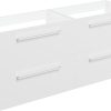 Meja 1180mm Wall Hung 2 Drawer Basin Unit Run (No Top) - White Gloss