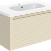Molly 815mm Wall Hung 1 Drawer Basin Unit & Basin - Matt Cotton