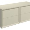 Ebbe 1200mm Wall Hung 4 Drawer Basin Unit Run & Top - Matt Cotton