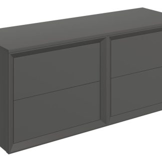 Ebbe 1200mm Wall Hung 4 Drawer Basin Unit Run & Top - Matt Clay