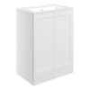 Julia 615mm Floor Standing 2 Door Basin Unit & Basin - Matt White