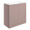 Julia 815mm Floor Standing 2 Door Basin Unit & Basin - Matt Peony