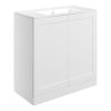 Julia 815mm Floor Standing 2 Door Basin Unit & Basin - Matt White