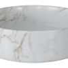 Evert 355mm Ceramic Round Washbowl & Waste - Marble Effect