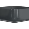 Evert 400mm Ceramic Square Washbowl & Waste - Matt Black