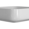 Evert 400mm Ceramic Square Washbowl & Waste - Matt White