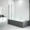 Merlyn 900x1500mm 2-Panel Square Folding Bath Screen