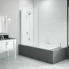 Merlyn 900x1500mm 2-Panel Hinged Bath Screen - Left Hand