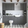 Vera 2200x330mm Tall End Panel - Grey Ash
