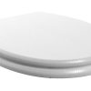 Adam Soft Close Toilet Seat - Satin White Wood Effect