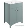 Noah 610mm Floor Standing Basin Unit (exc. Basin) - Sea Green Ash