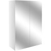 Juni 500mm Mirrored Wall Unit - White Gloss