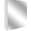 Juni 600mm Mirrored Wall Unit - White Gloss