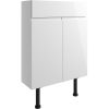 Hedda 600mm Slim 2 Door Basin Unit - White Gloss
