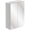 Hedda 500mm 2 Door Mirrored Wall Unit - White Gloss