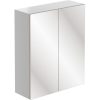 Hedda 600mm 2 Door Mirrored Wall Unit - White Gloss