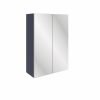 Hedda 500mm 2 Door Mirrored Wall Unit - Matt Indigo Blue