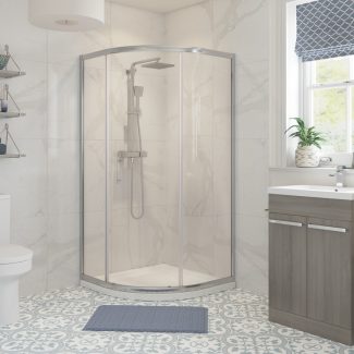 Vide 800mm 1 Door Quadrant - Chrome