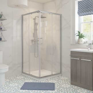 Vide 900mm Corner Entry Door - Chrome