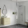 Felix 500mm Wetroom Panel & Floor-to-Ceiling Pole - Chrome