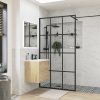 Felix 760mm Framed Wetroom Side Panel - Black