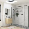 Felix 760mm Wetroom Side Panel & Arm - Black