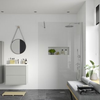 Felix 500mm Wetroom Panel & Support Bar - Chrome