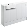 Julia 1242mm Basin & WC Unit Pack (LH) - Matt White
