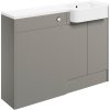 Hedda 1242mm Basin & WC Unit Pack (RH) - Pearl Grey Gloss