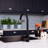 flöde Lillehammer | Single Lever Kitchen Sink Mixer Tap with Swivel Spout | Matt Black Finish