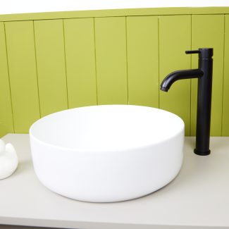 Kumla | High Rise Mono Basin Mixer Tap | Matt Black