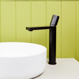 Limingen | High Rise Mono Basin Mixer Tap | Matt Black