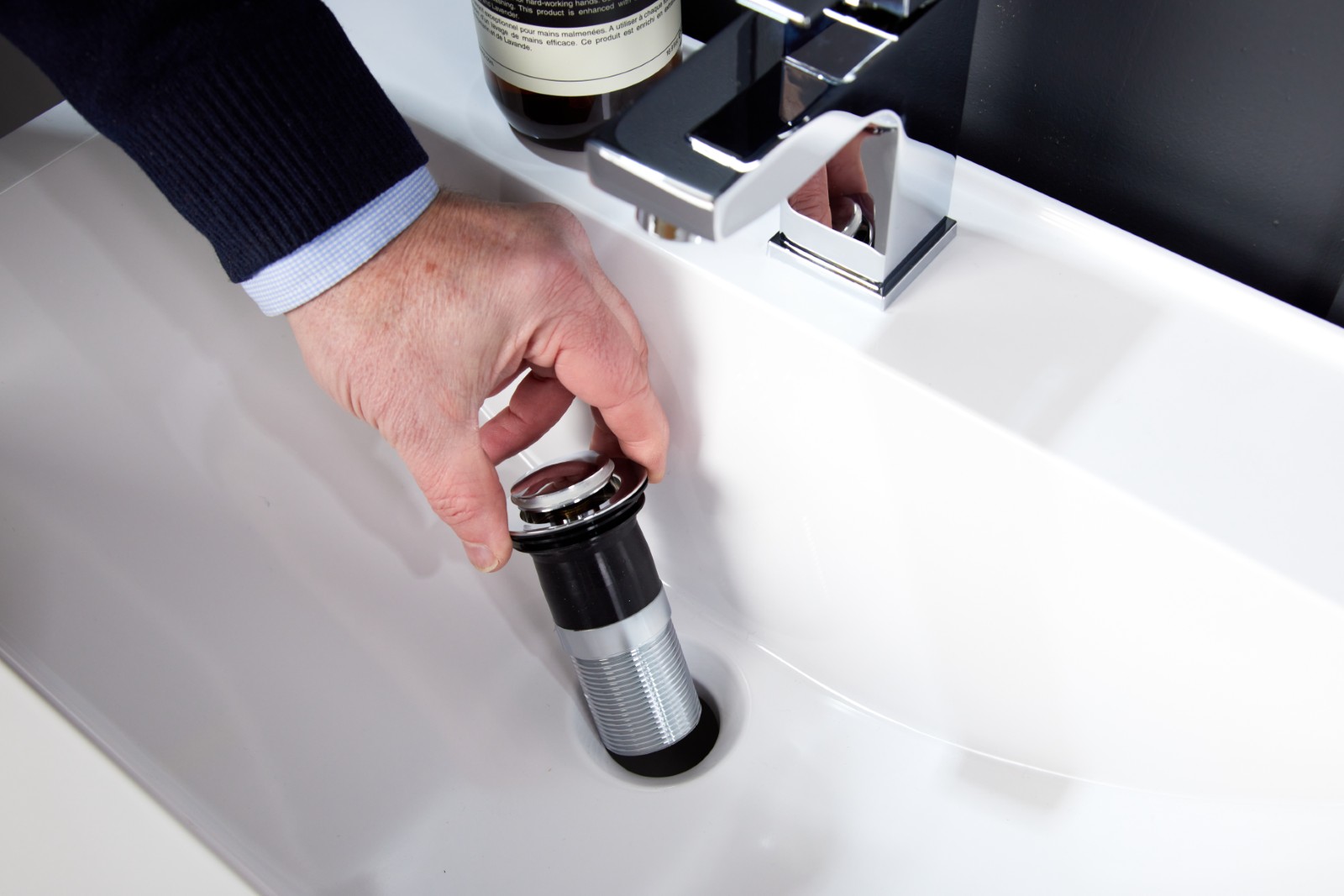 basin waste Unslotted Chrome 1