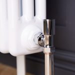 Angled Round Manual Radiator Valve Pack | 15mm x 1/2″ | Chrome