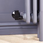 Corner Square Manual Radiator Valve Pack | 15mm x 1/2″ | Satin Black
