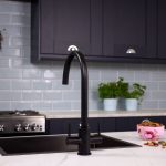 flöde Hammerfest | Dual Lever Kitchen Sink Mixer Tap with Swivel Spout | Matt Black Finish