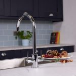 flöde Hammerfest | Dual Lever Kitchen Sink Mixer Tap with Swivel Spout | Polished Chrome Finish